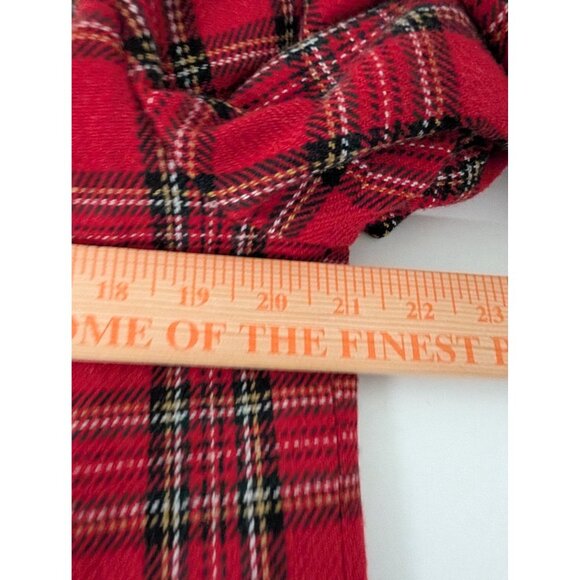 Vintage Sag Harbor Plaid Blazer Womens Size 12 Red Wool Blend Velvet Collar - Picture 8 of 9